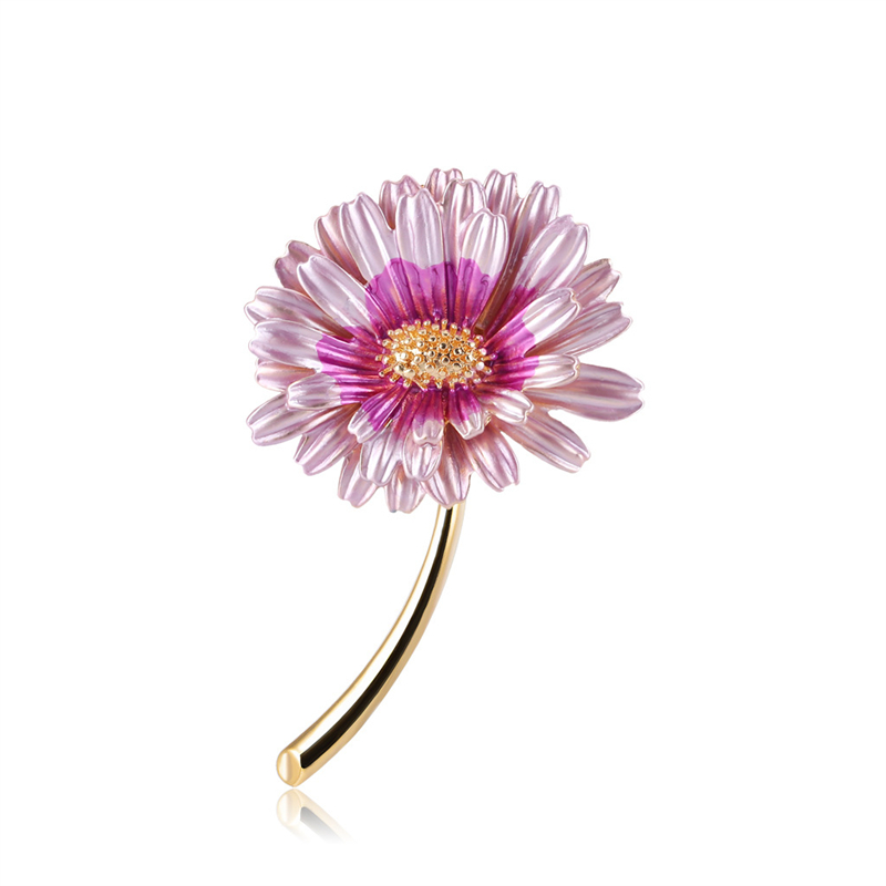Broche en forme de fleur de tournesol pour femmes, , émail, tulipe, Rose, tournesol, , à la , classique, pour fête de mariage