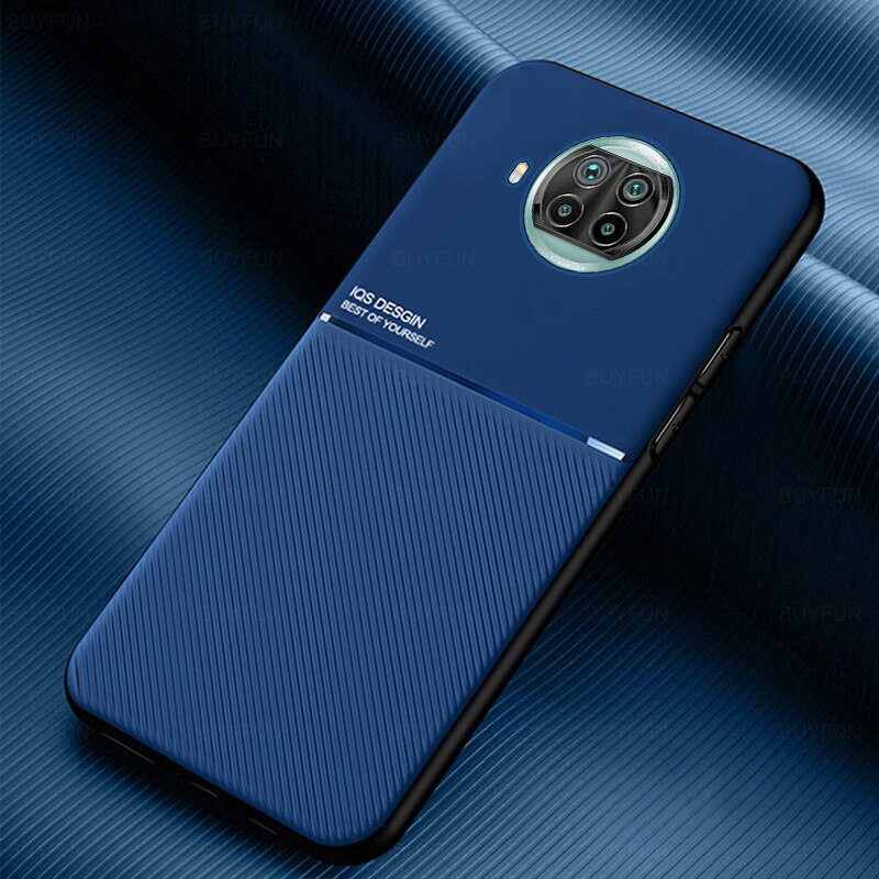 Funda protectora de silicona mate con textura de cuero para xiaomi mi10t lite, carcasa a prueba de golpes para xiaomi mi 10t lite 10tlite t10 light 5g: baodan888 / blue