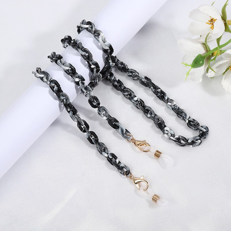 Neue Mehrfarbige Dünne Harz Acryl Sonnenbrille Kette Für Frauen Männer Brillen Ketten Lesen Eyewears Schnur Halter Neck Strap Lanyard: 011