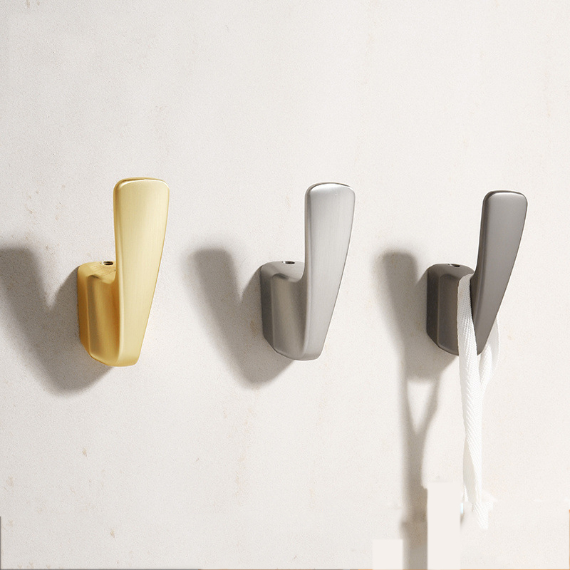 1 unidad Gancho dorado de lujo para colgar en la pared, gancho individual para ropa, dormitorio, bata, salón, abrigo, bata, soporte para Toalla de baño ganchos adhesivos de pared baño ganchos para colgar