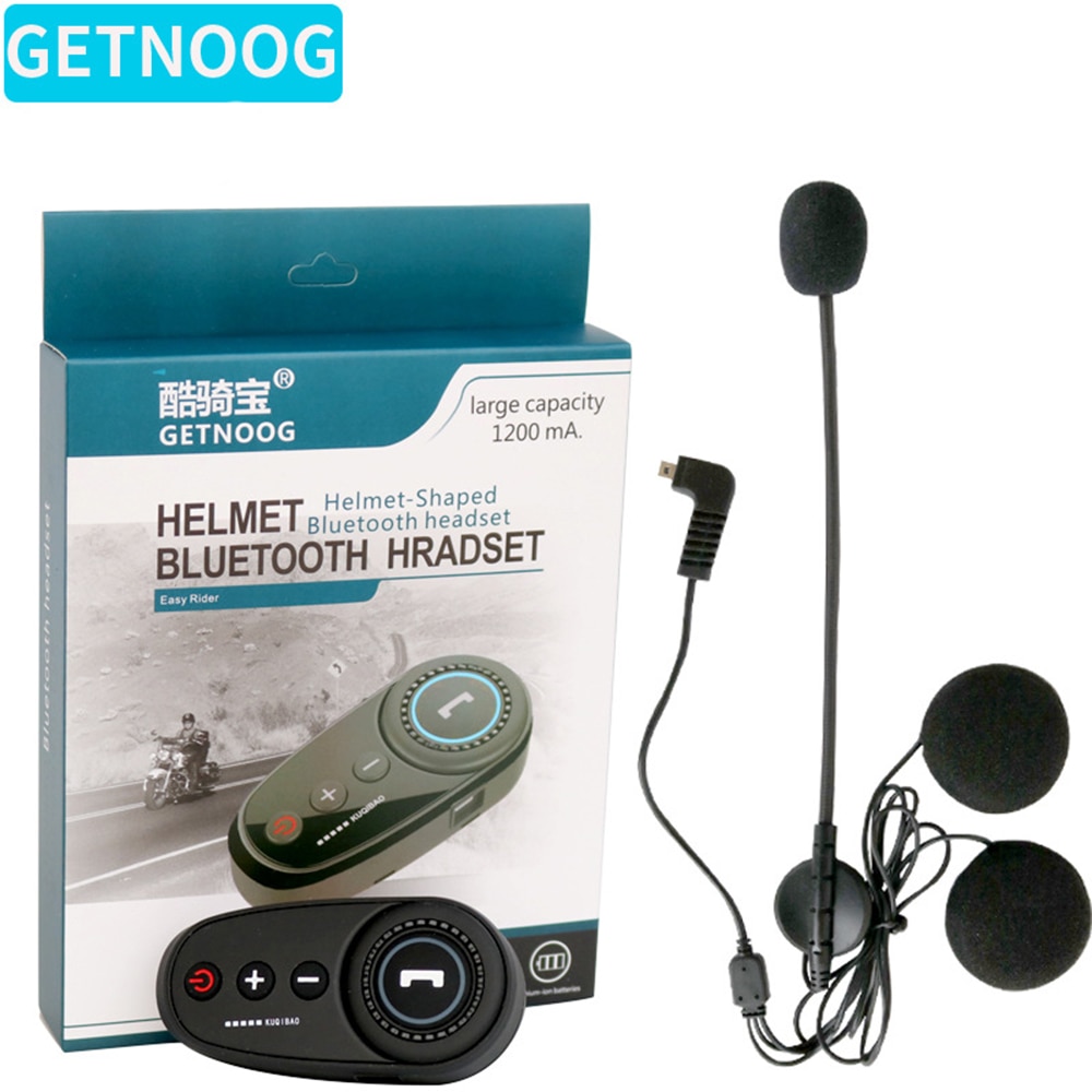 Getnoog hjälm headset motorcykel bluetooth headset vattentät hjälm bluetooth trådbunden bluetooth levereras med fm för motorcykel