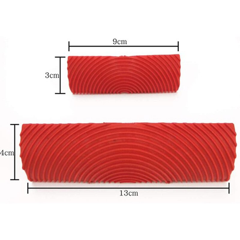 HLZS-6Pcs Wall Texture Art Painting Tool Set Wood Graining Painting Tool Art Wallpaper Imitation Wood Grain Tool