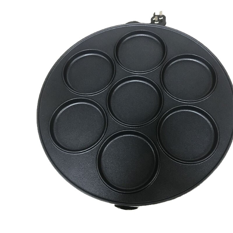 Máquina de panqueca elétrica multifuncional, chapa de uso caseiro para cozinhar panquecas com 7 buracos, máquina de café da manhã 1 peça