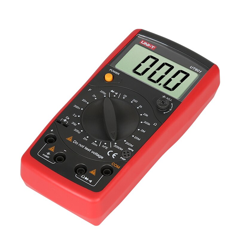 Uni-t  ut601 induktans kapasitans måler/lcr måler; manuell rekkevidde induktans og kapasitans måler, diode/transistor test