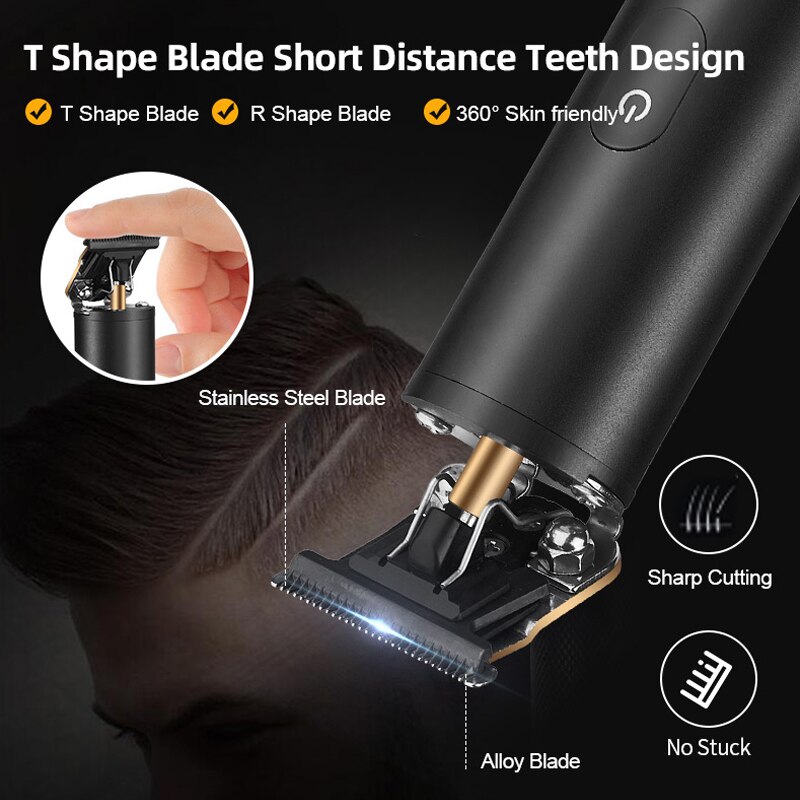 Men Hair Cutting Machine Beard Trimmer Barber Hair Cut Electric Hair Clipper Rechargeable Shaver