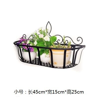 European wrought iron wall flower stand balcony flower stand wall hanging flower stand wall pot rack Wall shelf decorative frame