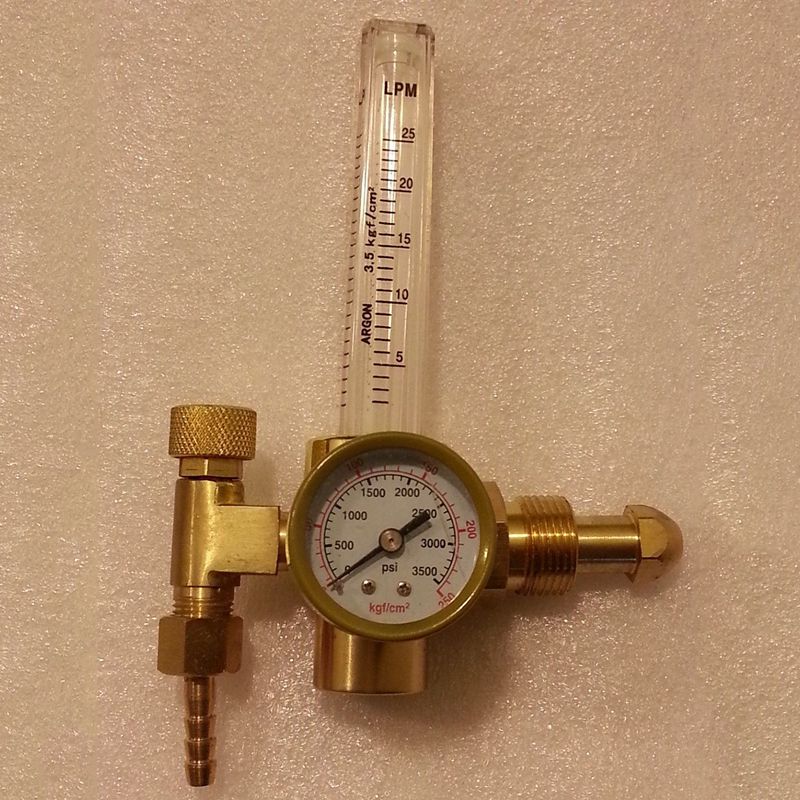 Argón Co2 Regulador Medidor de flujo Gas manómetro Mig/soldadura Tig Cga580