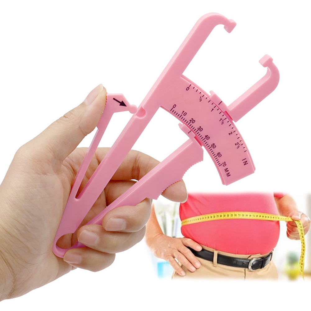 4PC Personal Body Fat Tester Caliper Body Fat Tester Analyzer Fat Measuring Clamp Sebum Fat Caliper