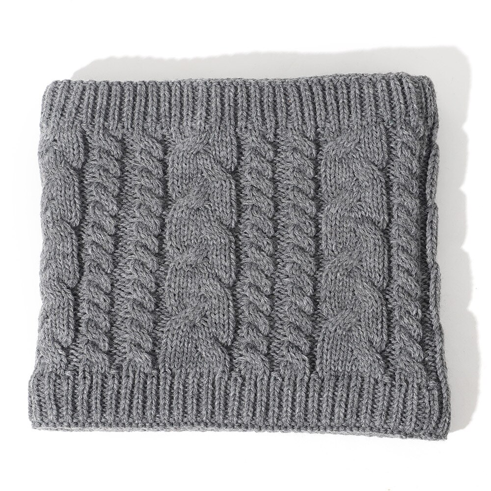 Vinterscarf för kvinnor twist ring scarf herr/kvinnor varm halsduk plus sammet tjock stickad haklappsbomull för att skydda halshaklappen