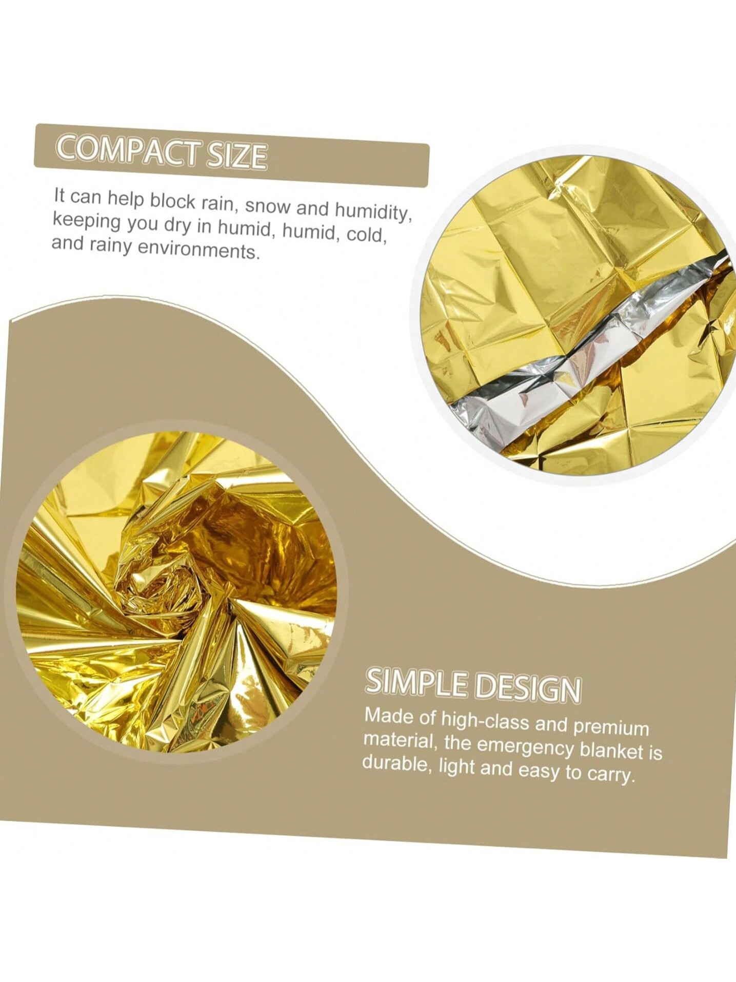 【vær trygg og koselig】gullfarget campingteppe til ekstremvær – gjør kalde netter om til varme minner under stjernene!