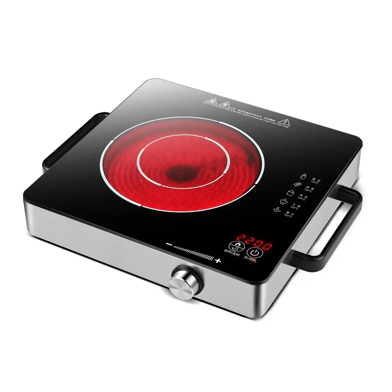 Elektrische Magnetische Waterdichte Inductiekookplaat Oven Hete Pot Kachel Met Timer Keramische Verwarmingsoven Kookplaat Plaat 2200W Eu