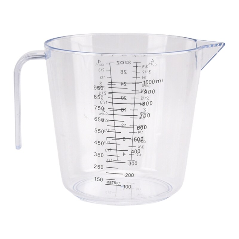 Clear Plastic Measuring Cup with Scale Measurement Stackable Water Measure Jug 124E: XL