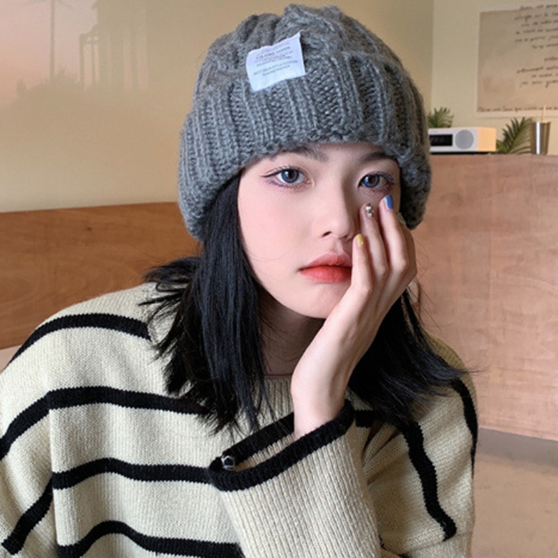 Warm Cashmere Knitted Beanies for Women Winter Hat Soft Cap Brand Ladies Wool Beanie Slouchy Gorras Cotton Hats