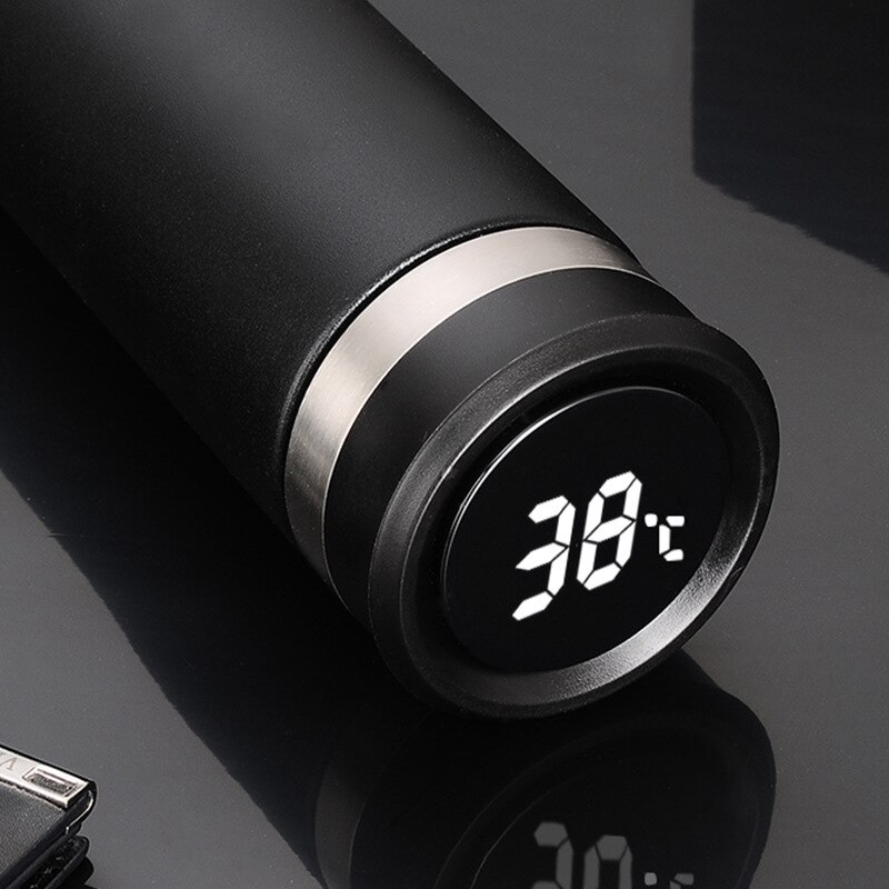 500ML Stainless Steel LED Digital Smart Cup Thermo Water Bottle Travel Cup Intelligent Temperature Measuring Cup