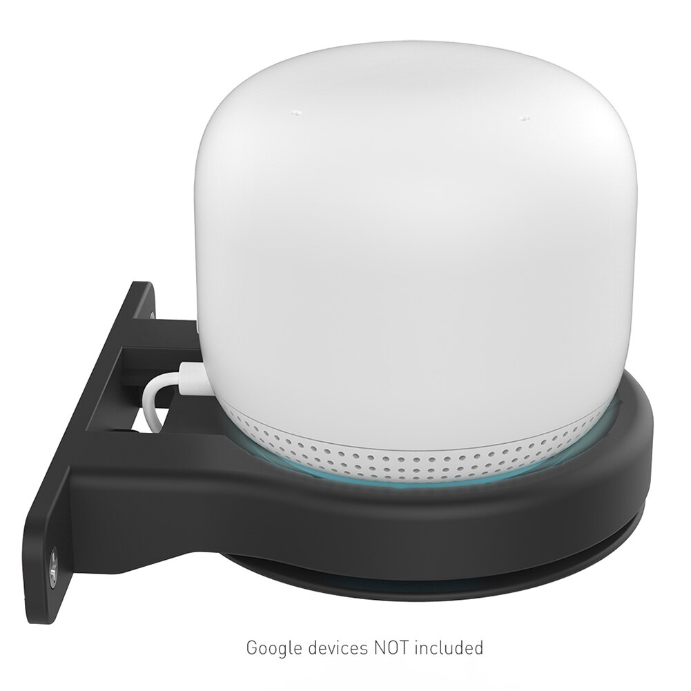 Colgador de montaje en pared para altavoz inteligente, soporte de pared para gestión de cables integrada, ahorro de espacio, para enrutador inalámbrico Google Nest WiFi