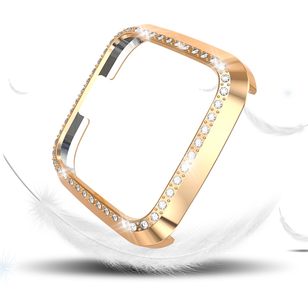 Diamond Watch Case Voor Fitbit Versa/Versa Lite Bumper Smart Horloge Band Accessoires PC Bescherming Shell Beschermhoes Frame