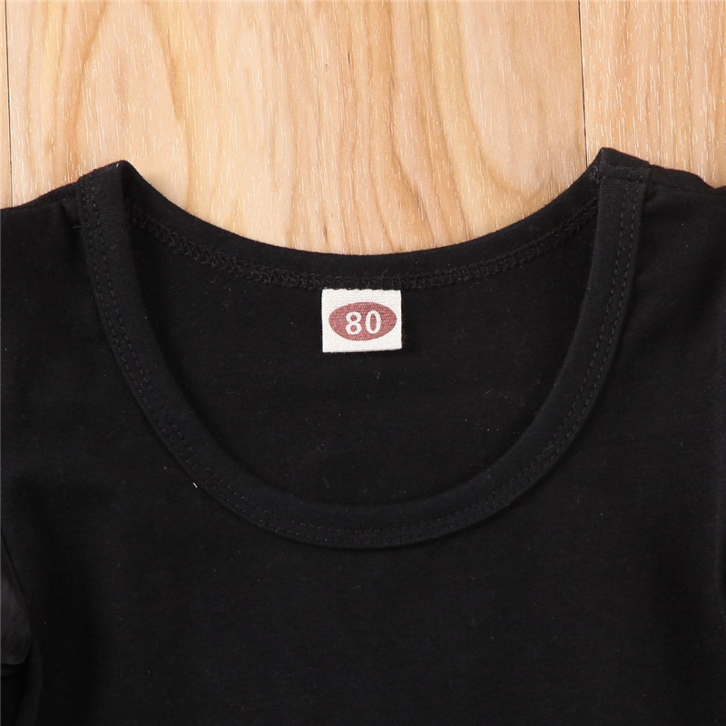 T-shirt manches bouffantes pour bébé fille, couleur unie, haut en dentelle