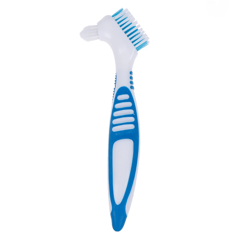 Denture Cleaning Brush Dual Heads Gum Cleaner For Men Women Multi-Layered Bristles False Teeth Brush Oral Cleaning Tools: MULTI