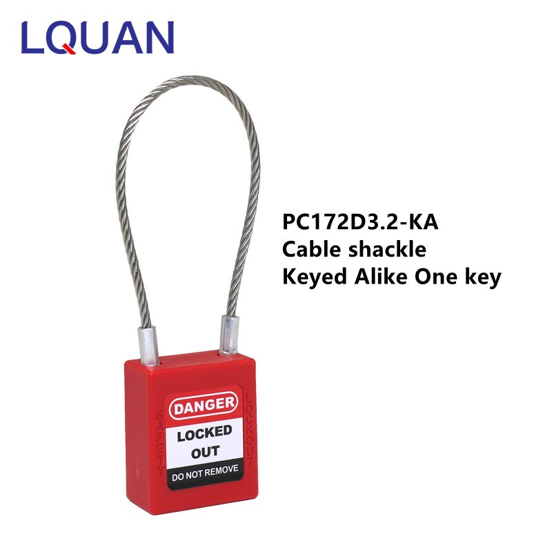 Serrure de sécurité industrielle, toutes sortes de cadenas en plastique ABS, corps LOTO: PC175D3.2-KA