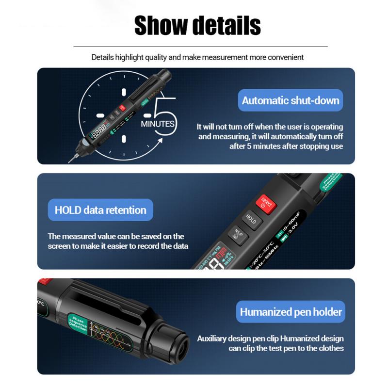 Aneng A3008 Digitale Multimeter Auto Intelligente ... – Vicedeal