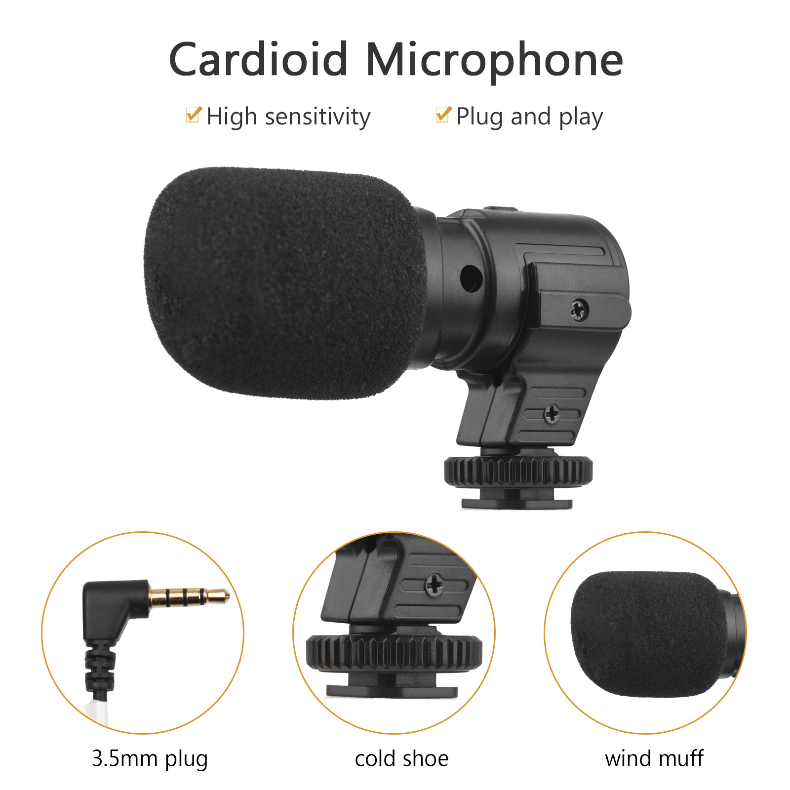 Trépied 53 pouces Vlog Kit ensemble de photographie pour Smartphone trépied + lumière LED + Microphone + Clip pour Smartphone + télécommande pour Vlog