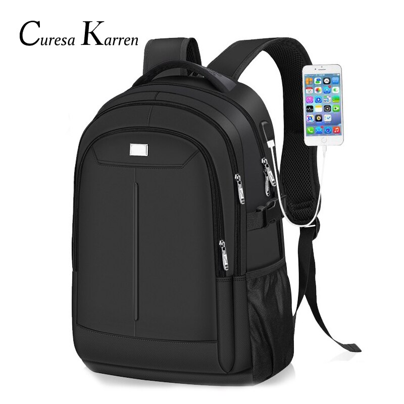 large capacity usb interface business school backpack for man: 6002-3C