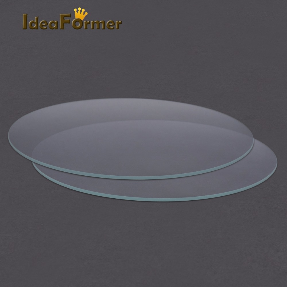 3D Printer Round Borosilicate Glass Tempered Glass plate Diameter 200mm 220mm 240mm heated bed Flat Transparent for Kossel Delta