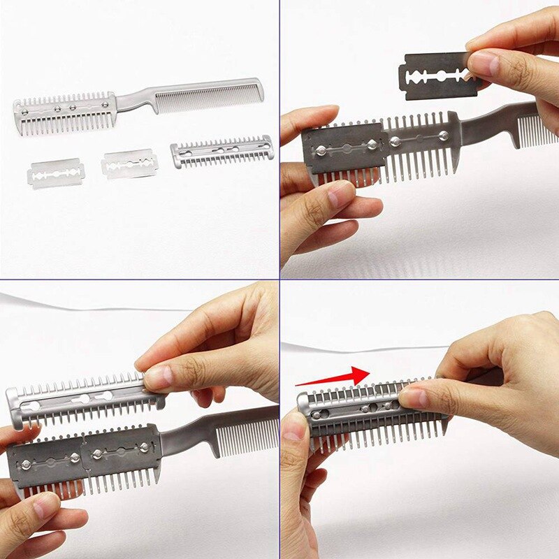 Double Header Comb For Cats Dogs Pet Stainless Steel Comfort Flea Hair Grooming Tools Deworming Brush Short Long Hair Fur Remove
