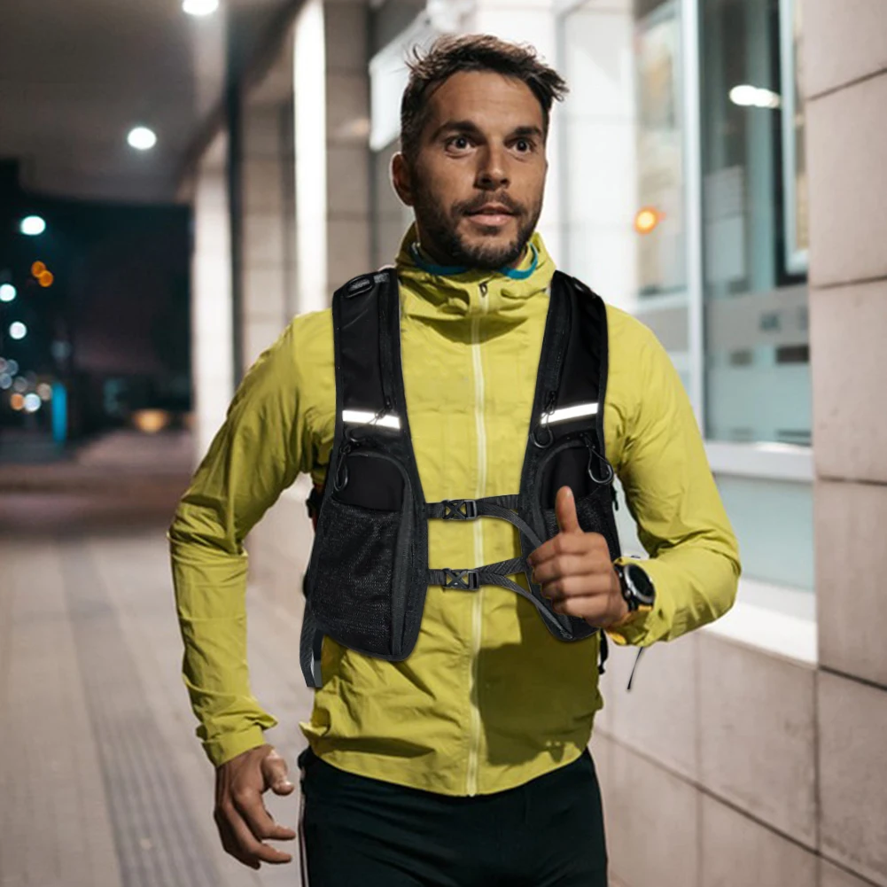 Sac à dos léger DulglaChest fonctionnel, poche en verre, rangement supplémentaire, support de téléphone pour le cyclisme