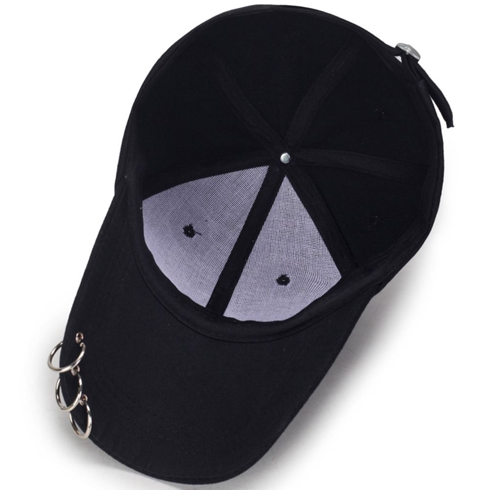 Gorra de béisbol de Tres anillos Pin, gorra de béisbol Unisex informal ajustable, gorra de béisbol en color blanco y rosa, novedad de