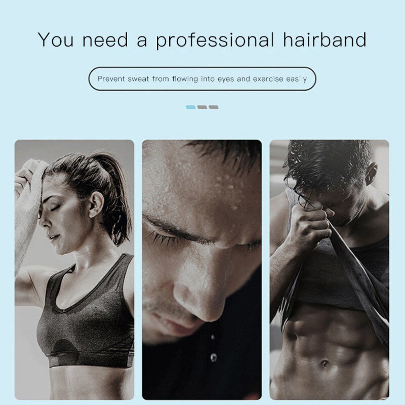 Europäische und amerikanische damen-haarbänder, lauf- und fitness-haarbänder, elastische kapuzen-stirnbänder, einfarbige stirnbänder, sportbekleidung, yoga-stirnbänder mit blauen akzenten