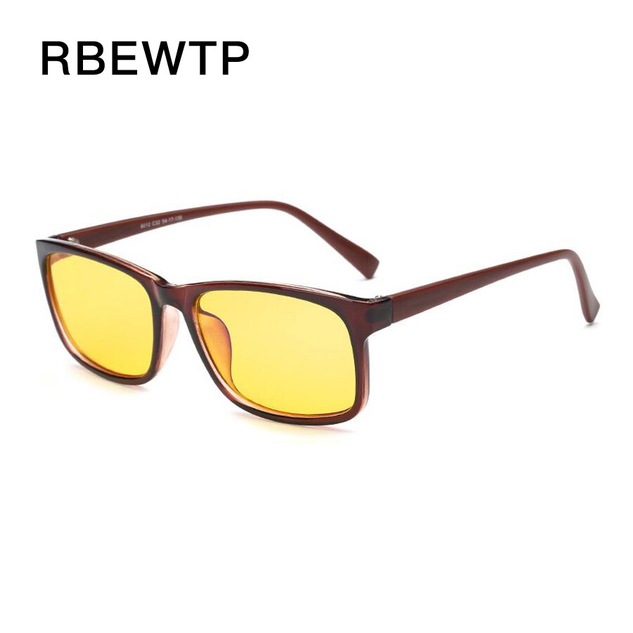 Rbewtp merk blauwlicht blokkerende bril led leesbril stralingsbestendige bril computer gaming bril montuur brillen: Bruin