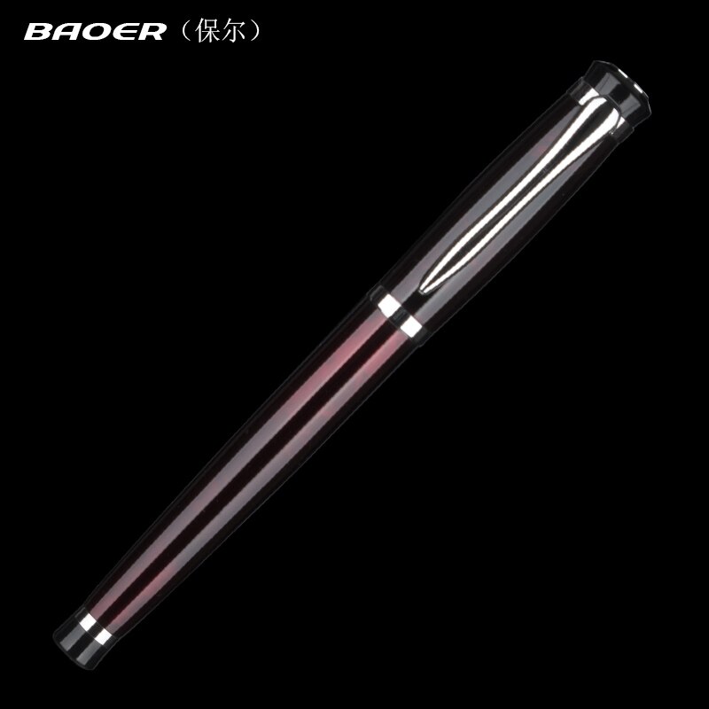 Baoer 508 schrijfpen met medium penpunt, luxe pennen, school, kantoor, metalen vulpen, caneta kantoorbenodigdhedenpen: Q