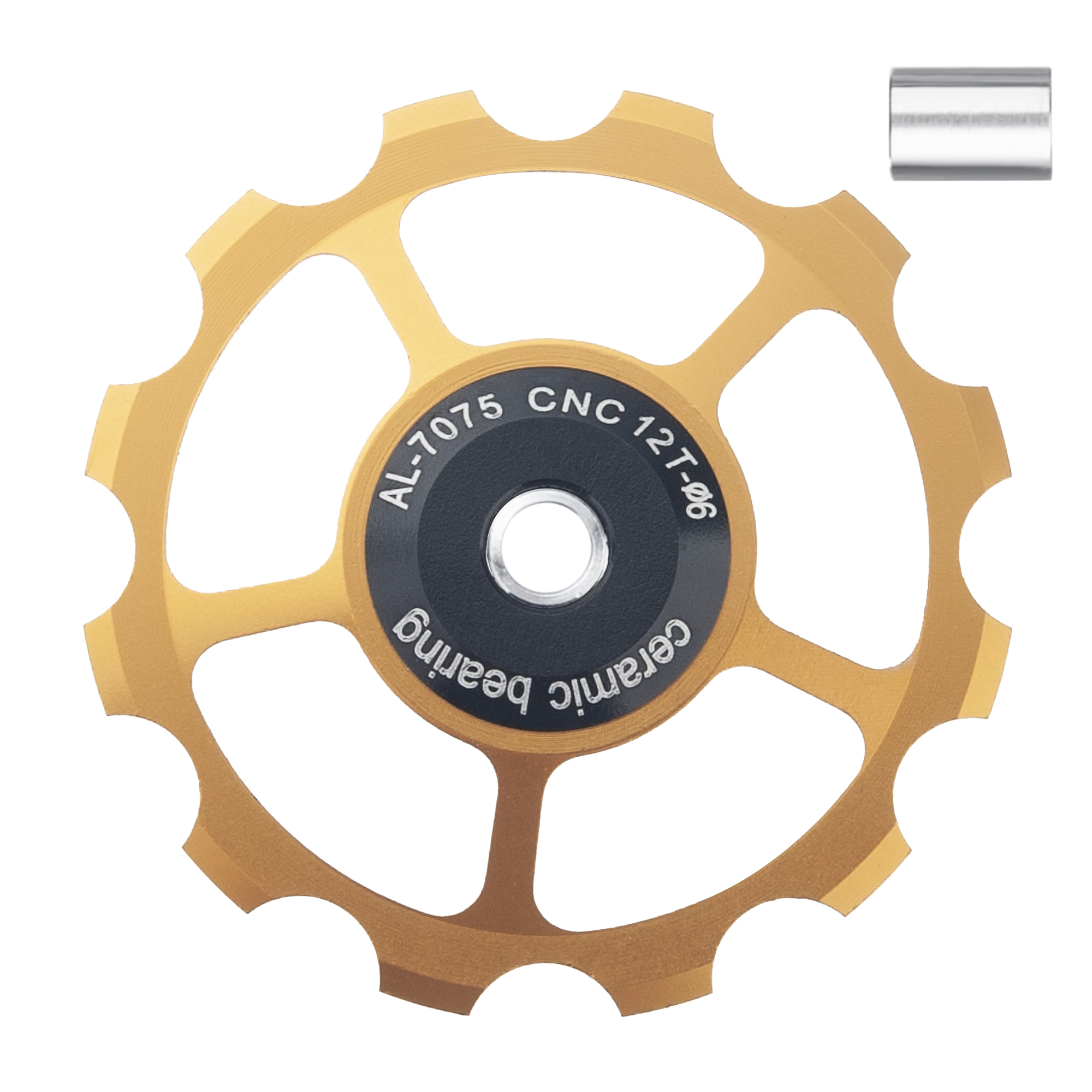 SENSAH MTB desviador trasero de bicicleta rueda Jockey polea de rodamiento de cerámica AL7075 CNC rodillo guía de bicicleta de carretera 11/12/13/14/15T: Rojo