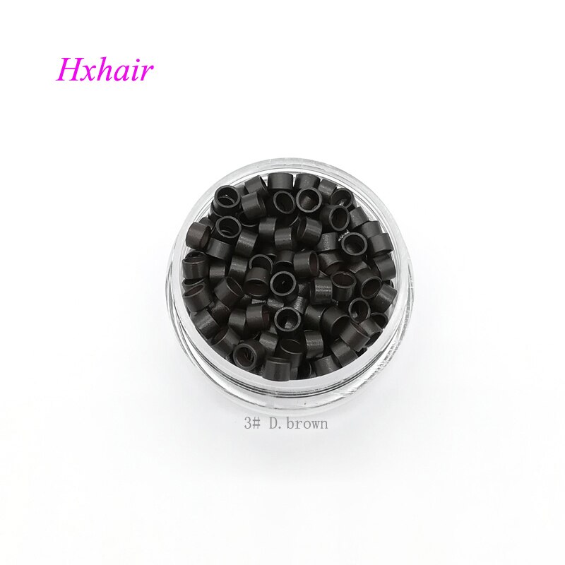 - 1000pcs 4.5mm Aluminium Micro links Without Screw Micro rings Beads Micro tubes extension hair tools