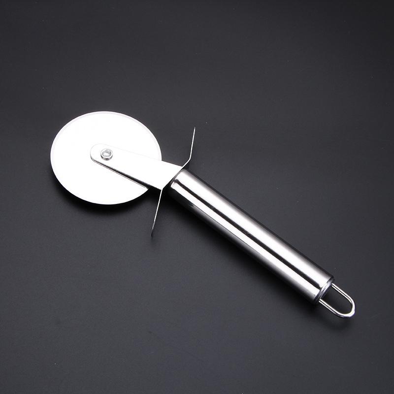 4 Patterns Stainless Steel Pizza Cutter Double Roller Pizza Cake Knife Cutter Pastry Pasta Dough Crimper Kitchen Pizza Cake Tool