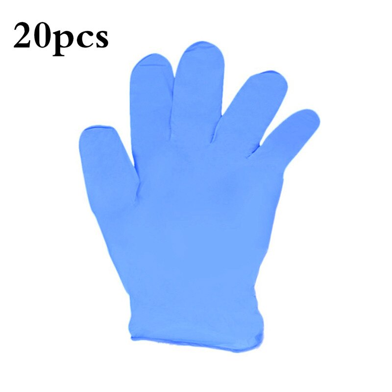 Fast Ship! 100Pcs Nitrile Gloves Black and Blue Disposable Gloves for Household Cleaning / Rubber/ Universal Garden Gloves bj: blue 20pcs / XL