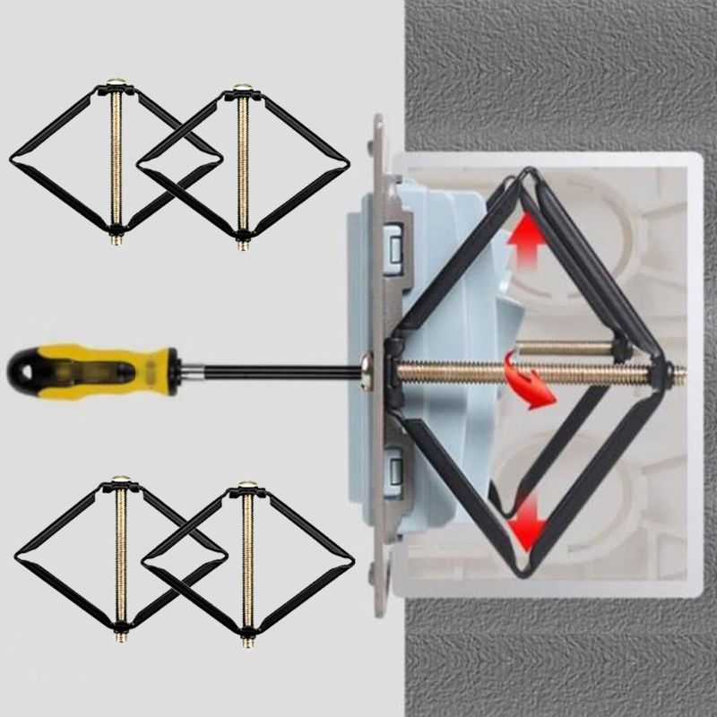 4 Pcs Wall Mount Switch Box Reparatie Tool 86Mm Switch Cassette Hersteller Ondersteuning Staaf Elektricien Accessoires