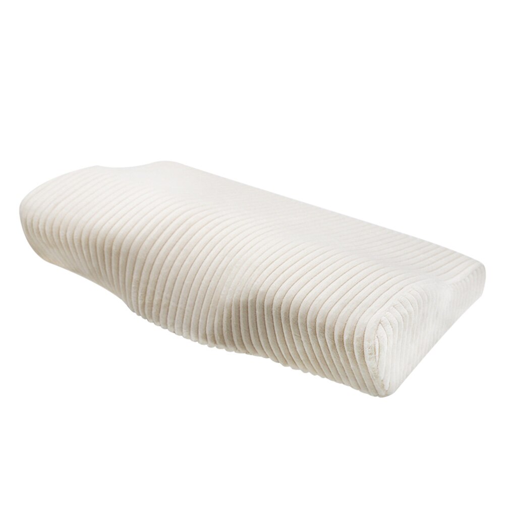 Memory Foam Kussen Voor Slaap Cervicale Kussens Vlinder Vormige Memory Kussens Ontspannen De Cervicale Wervelkolom Volwassen Trage Rebound: Beige