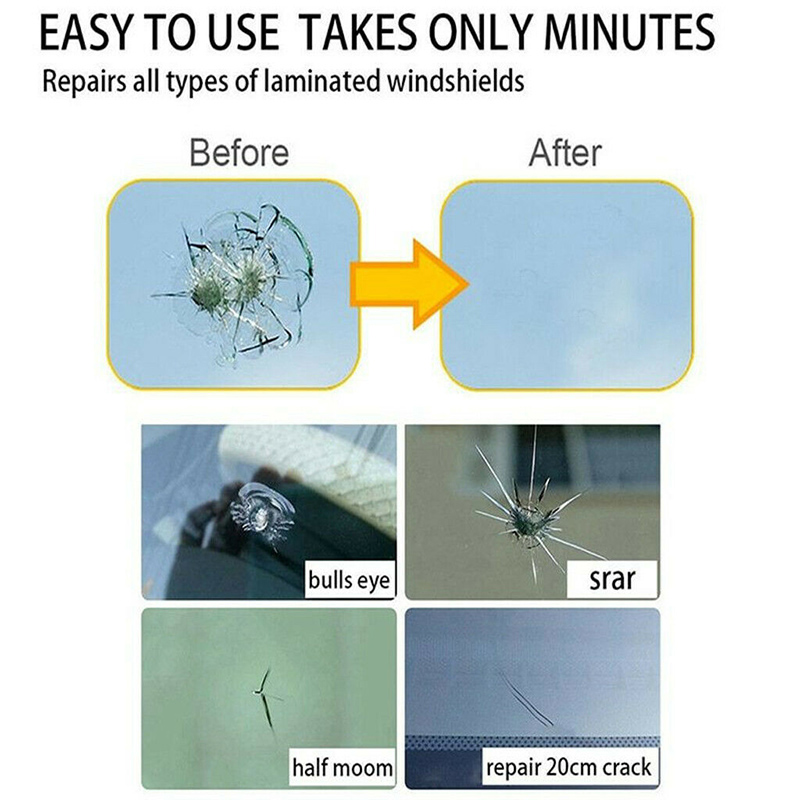 Windscreen Windshield Repair Kit Tool Glass Corrector Crack Repairing for Car KSI999