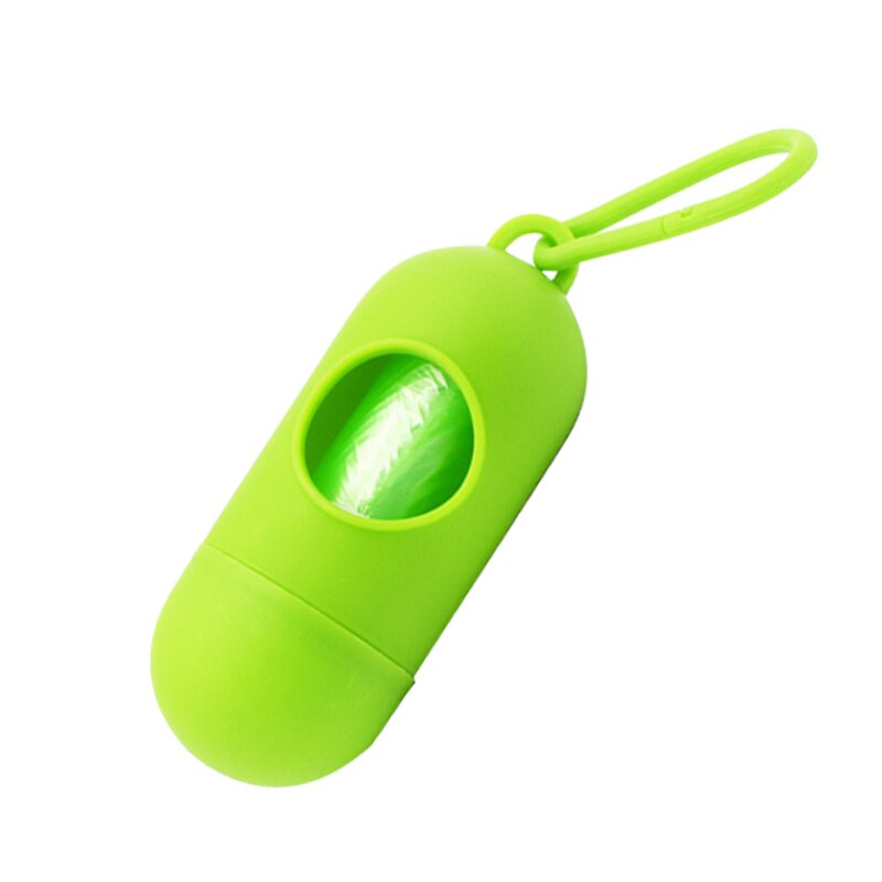 Dispensador de Bolsa para popó de policarbonato para perros y gatos, juego práctico de basura, suministros de limpieza, 1 unidad, 30 Bolsa para popó: Verde