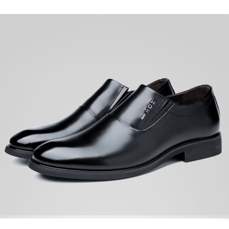 Zapatos de vestir de negocios clásicos para hombre, calzado de boda Formal a la , Oxford, para oficina, color negro, verano