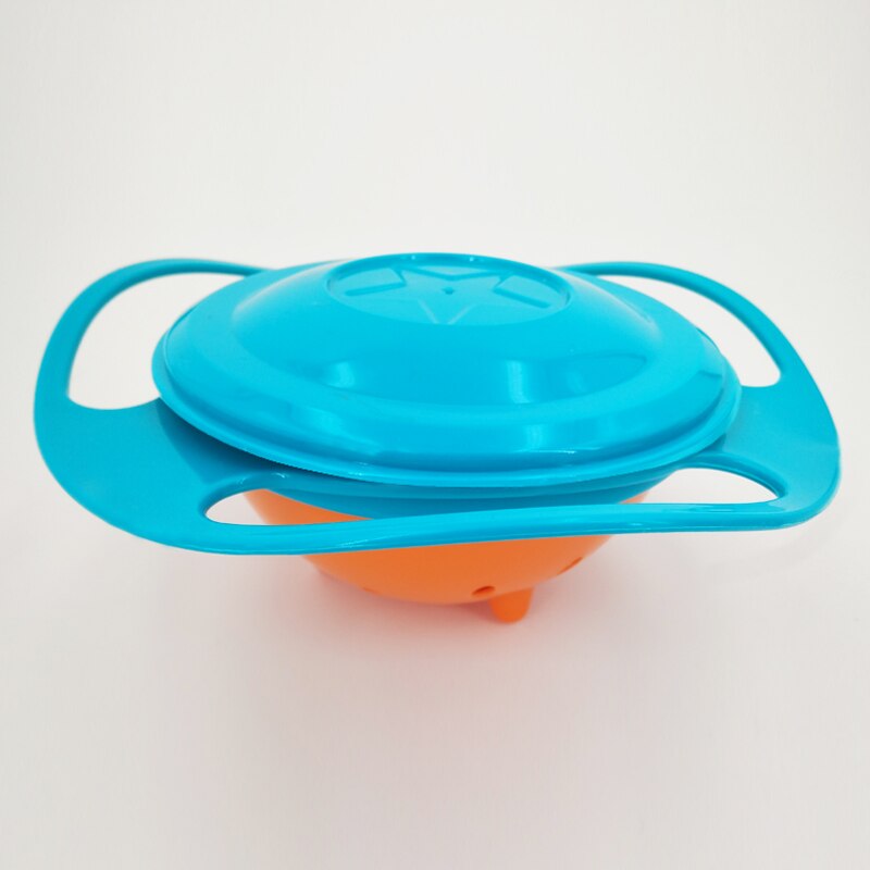 2 Stks/partij Met Deksel Gyro Kom 360 Draaien Praktische Kinderen Balans Gyro Spill-Proof Effen Feeding Kinderen Servies