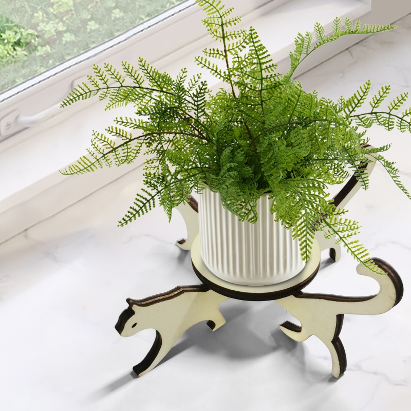 Wood Flower Pot Holder Durable Succulent Flower Pot Base Indoor Plants Display Stand Home Garden Patio Decorative Shelf