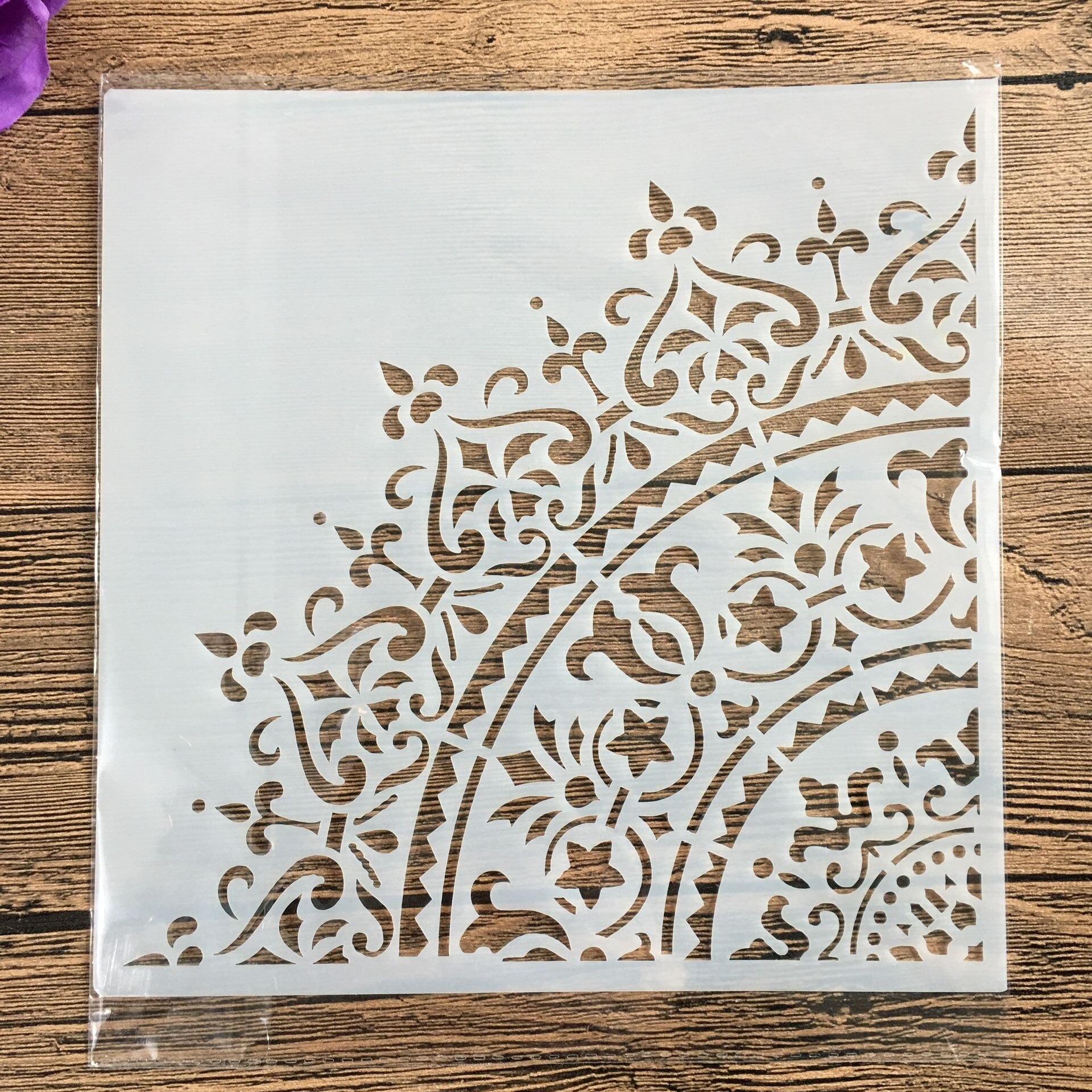 Molde de mandala para manualidades diy, 20x20 cm, plantillas para pintar, estampado álbum de fotos, tarjeta de papel en relieve sobre madera, tela, pared reutilizable