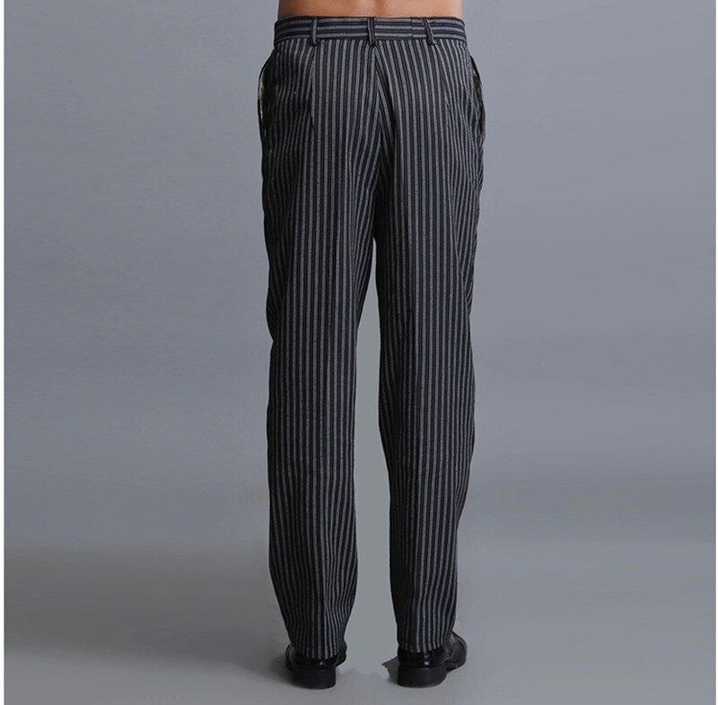 Newest hotel food service autumn Cook pants work pants checked striped chef pants unisex chef trousers