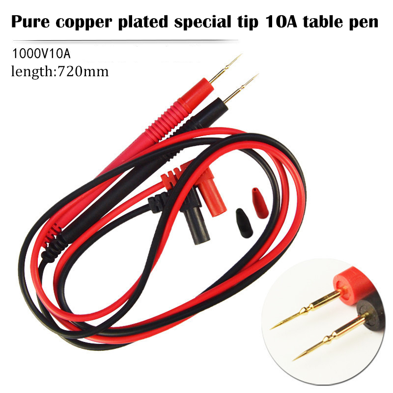 Didihou 1 Paar 1000V 10A Naald Tip Probe Voor Universele Digitale Multimeter Multi Meter Test Pin Draad Pen Kabel 80 Cm