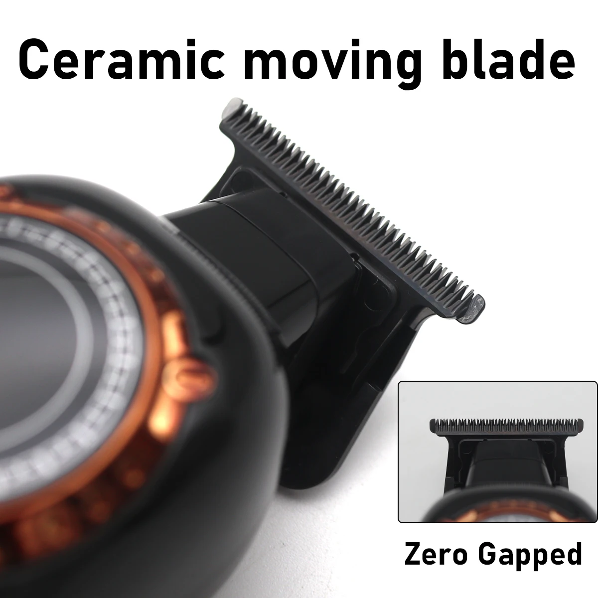 Kemei KM-999 Hair Trimmer for Men DLC T-Blade Zero Gapped LED Display Cordless USB Hair Clipper Finishing Machine