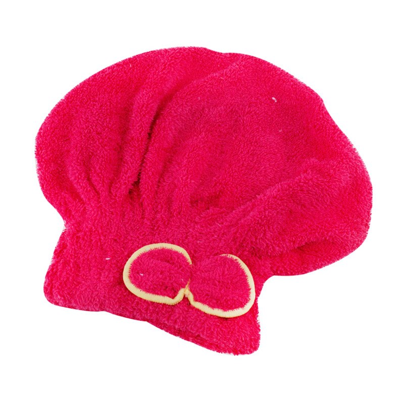 Microfiber Shower Caps Bath Cap Turban Solid Quickly Dry Hair Hat Women Cap Bath Drying Towel Head Wrap Hat Bathroom Accessories: red