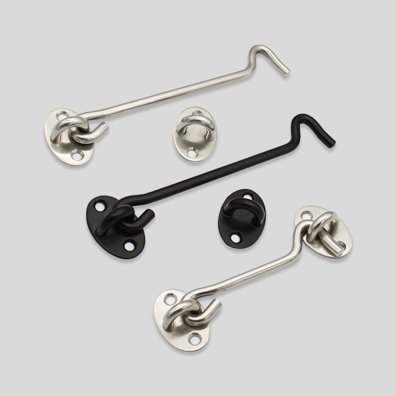 Door Bolt Stainless Steel Window Sliding Door Latch Cabin Hook And Eye Latch Lock Shed Gate Door Catch Silent Holder